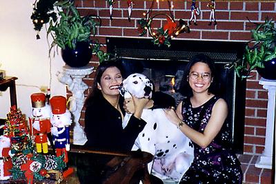 Me, Armani, and my sis Christmas 2003, Armani was 8